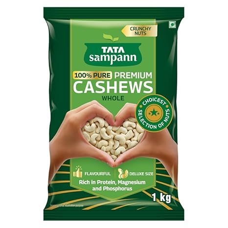 Tata Sampann Pure Cashews Whole, Kaju